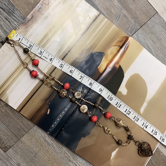 Boho Mixed Chunky Bright Necklace 16" - Picture 6 of 6